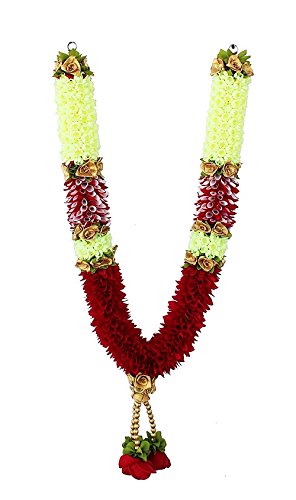 Daedal crafters- A Pair of Artificial Bridal Garlands Inspired by Natural Garlands (Marron) DC250