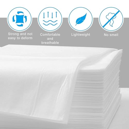 STORE77® Disposable Bedsheets Hospital Parlour Traveling, Clinic, Spa & Salon, and Hotel White Disposable Bedsheet/Massage Sheet for Hospital, Single Bed Sheets Use and Throw Size 31.5" X 80" Pcs 20