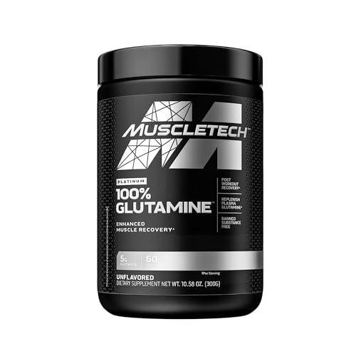 Muscle Tech Platinum 100 Percent Glutamine Supplement - 302 g