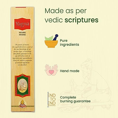 Cycle Pure Yagna Incense Sticks Pack of 3 (30 Masala Agarbatti sticks) || Sandal Floral Fragrance || Special Long lasting Agarbatti for Puja, Havan, Rituals