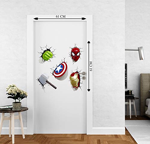 DivineDesigns™ Avengers Tools Door Sticker | Sticker for Living Room, Bedroom, Office (Vinyl, Standard, Multicolour)