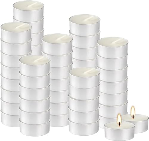 Tea Lights Candles,White Unscented Smokeless Votive Little Candles for Navratri,Diwali,Wedding,Birthdays,3 Hours (Pack 200)