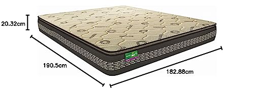 Sleepfresh Royale High Resilience Pocket Spring 8 Inch King Size Vibrotech Foam Mattress (75x72x8 Inches)