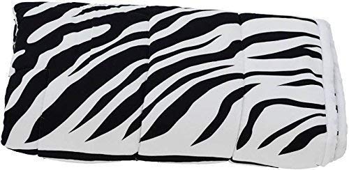 KUSH ENTERPRISES Microfiber Cotton Lining Printed Reversible Double Bed AC Blanket/Dohar Lightweight Quilt (Black & White) Set of 1