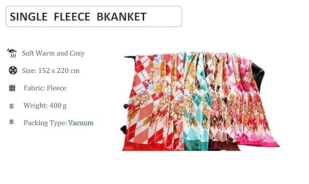 JGD Single Bed Soft Touch Light Weight Polar Fleece Blanket/Warm Bedsheet for Light Winters/Summer/AC Blankets (Set of 6)