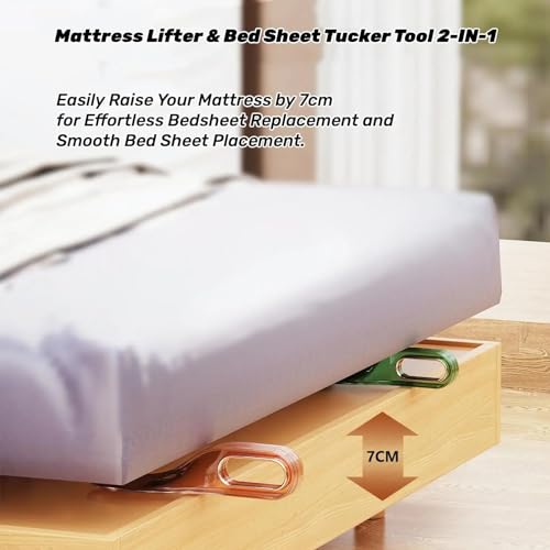 Leawall Mattress Lifter Tool, Bedsheet Tucker Tool,Bedsheet Mattress Lifter Stand,Bed Lifter Helps Lift and Hold Mattress Wedge Elevator Tool,Bed Making Tool Can Tuck Sheets(1 Pc,multicolor)