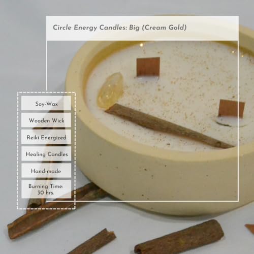 Circle Energy Candle - Cream Gold (Coffee, Big)