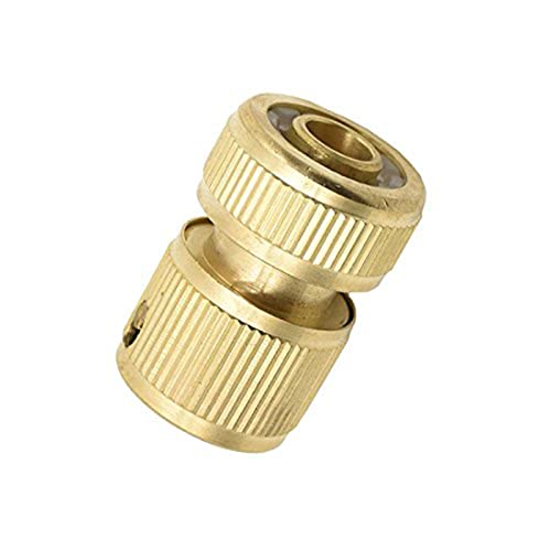 Brass Hose Connector by Divine Tree 1/2 Inch Hose Nozzle Garden Water Hose Quick Connector Universal for Quick Hose Pipe Fitting 1/2 inch Quick Connector