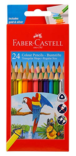 Faber-Castell Triangular Colour Pencils - Pack of 1 (Assorted)