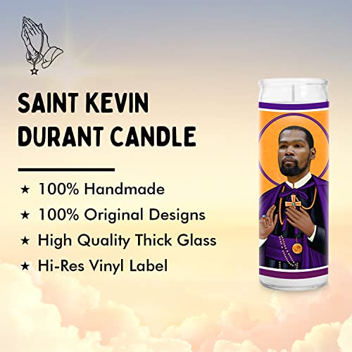 Celebrity Prayer Candle - KD Saint Candle - Culture Phoenix Prayer Votive - Handmade in USA - Novelty Basketball Gift