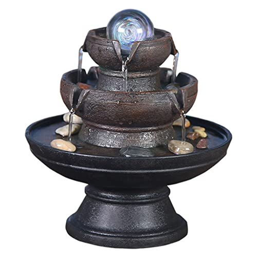 CALANDIS® Desktop Waterfall Water Fountain Indoor Tabletop Decor Ornament Style 3