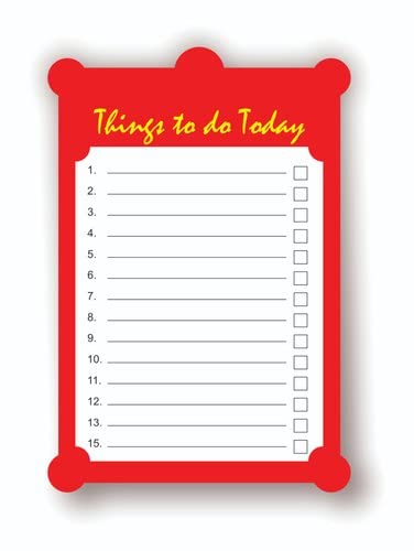 SHV MULTIPRINTS Fridge Magnetic Sticker- Things to do Today(Pack of 8)