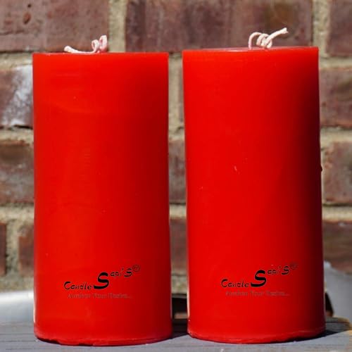 Big Red Pillar Candle Size (Pack of 1 pc) Candle (Red, Pack of 1)