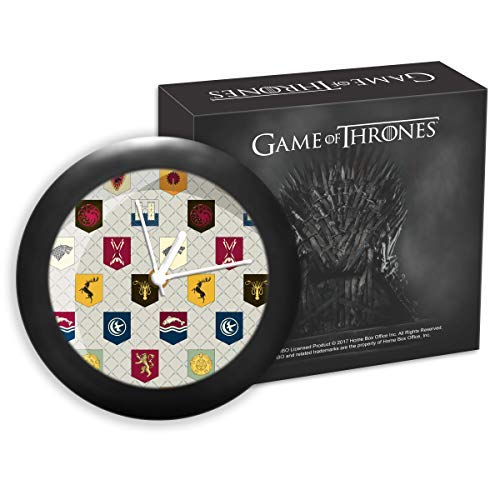 MCSID RAZZ- Game of Thrones Pattern Table Clock Desk Top Clock Officially Licensed by HBO (Home Box Office) USA