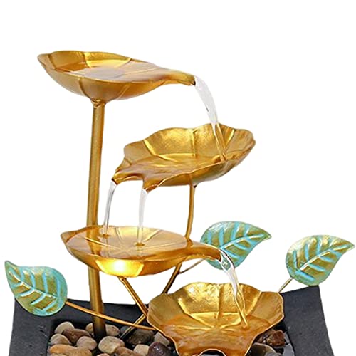 ATORSE® 4 Tier Tabletop Water Fountain for Desktop Patio Tabletop Feng Shui Ornament