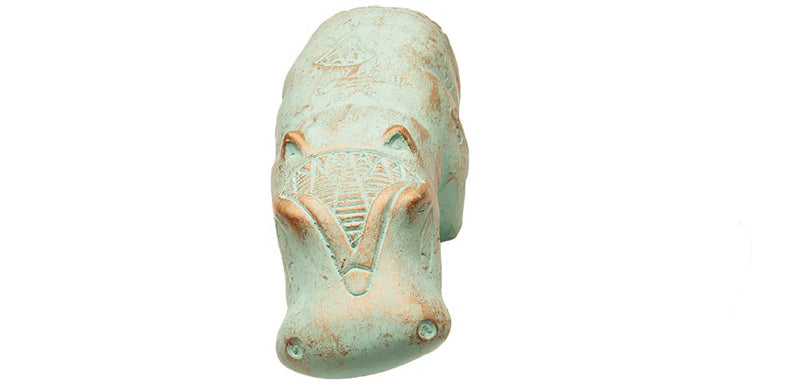 Discoveries Egyptian Imports Authentic Statue - Patina Finish - Hippo Goddess Taweret - 5.5" - Made in Egypt