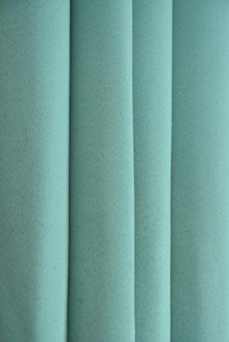 STAR DECOR Polyresin Solid Grommet Curtain, 4 X 5 Feet, Aqua Blue, Pack of 2