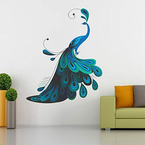 Modern Peacock Self Adhesive VinylWaterproof Decorative Wall Stickers for Hall, Bedroom, Kitchen and Furniture