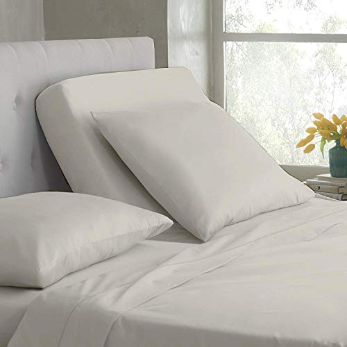 Sheets for Sleep Number Bed Split King,Split Top King Sheets for Sleep Number Bed,100% Egyptian Cotton,Ivory Solid,34 Split-King,400 TC,16 Inch Deep,Split King Sheets for Sleep Number Beds