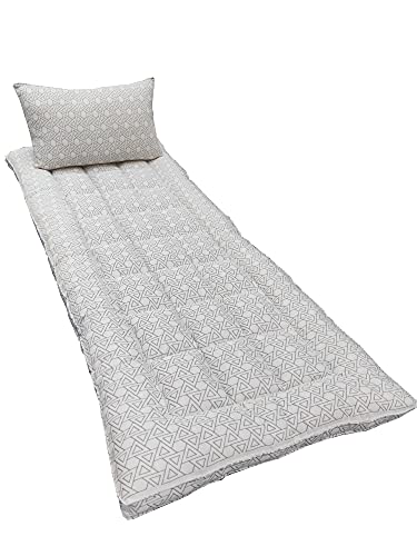 VG MATTRESS - Kapok/Silk Cotton/ilavam Panju Single Cot Foldable Hostel Bed Mattress, 6 x 2.5 feet x 3 inches with 1 Pillow.