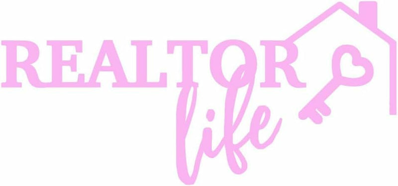 GADGETS WRAP Realtor Life House Key NOK Decal Vinyl Sticker |Cars Trucks Vans Walls Laptop| Pink