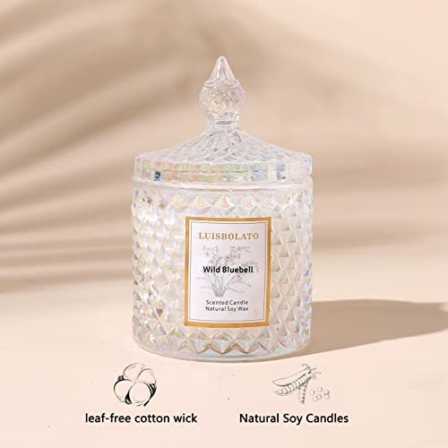 Candles Gifts for Women, Wild Bluebell Scented Candle, Jar Candles Candles for Home Scented, Mother Day Candle with Gift Box, 90 Hours Long Burning Time, 23 oz