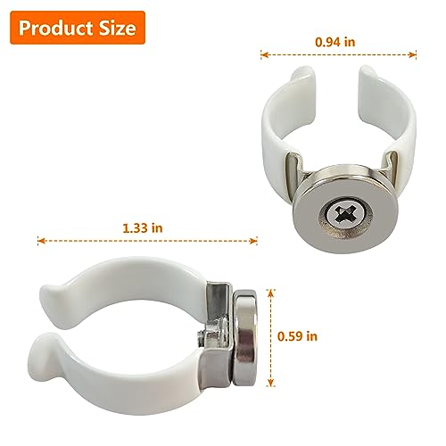 10pcs Magnetic Candle Clamps, Wall-mounted Hose Clamp Magnet PVC Coated Round Base Magnet Fastener for Hanging Indoor Outdoor Kitchen Tools Organization