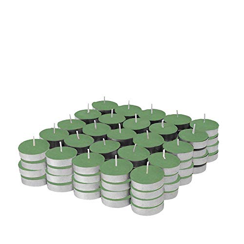 Angle Decorations Hub Paraffin Wax Rose Scented Tea Light Candles (Green) Long Burning Time- 4 Hours Each, Pack of 100, for Home Decoration,