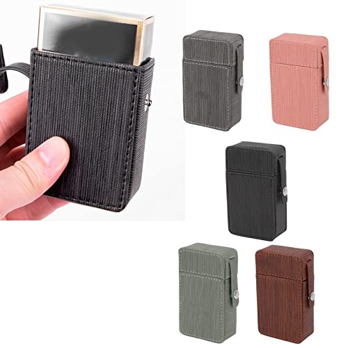 Cigarette Box Protective Cover, Practical to Provide Good Protection Portable Cigarette Box Holder PU for Travel (Pea Green)