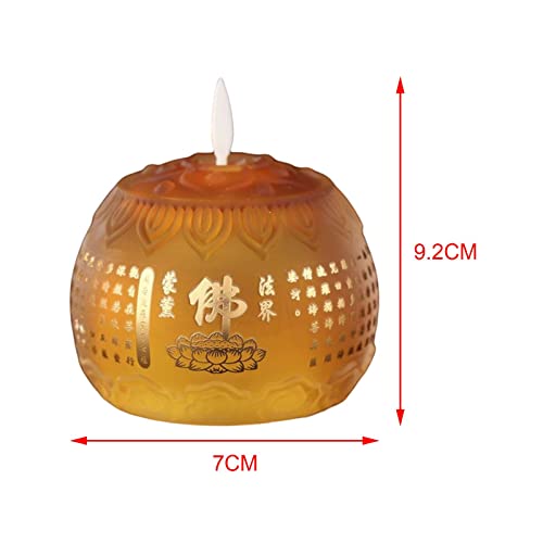 CALANDIS® Led Tea Lights Candle Flickering Mantle Battery Powered Lotus Flower Lamp Yellow | 1 Lotus Lamp