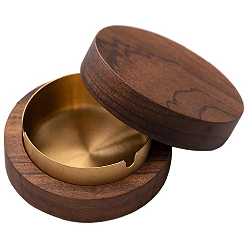 CALANDIS Cute Ash Tray Easy Clean Waterproof for Friends Gifts Parties Cafes Hotel Gold