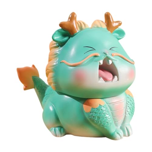 LR Decor Bazaar Small Dragon Statue Ashtray Chinese New Year Dragon Figurine for Office Desk