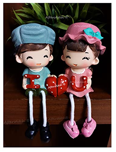 Decoration Homey Cute Couple Showpiece Pair of 2 Showpiece Love Pair (Design 3)