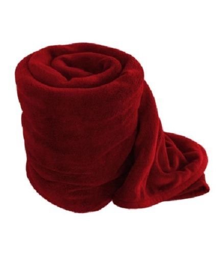 Exporthub Premium Red Polar Fleece Ac Blanket (Size-Single Bed, Red)