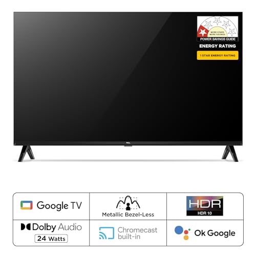 TCL 80.04 cm (32 inches) Bezel-Less S Series Full HD Smart LED Google TV 32S5400 (Black)