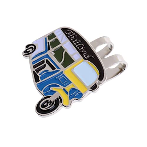 CALANDIS® Cute Pedicab Magnet Hat Clip Golf Ball Markers Clip On Golf Cap Visor