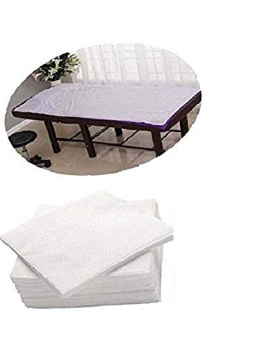 Surgicomfort disposable bedsheet for salon, spa, parlor, massage table, travel, hotels (white, 31x72inch, 25 pcs, nonwoven fabric)