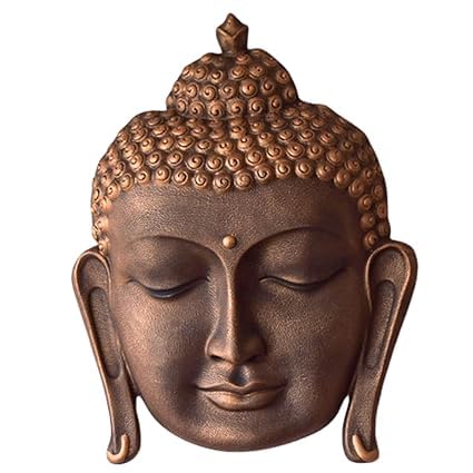 Shawshank Buddha Wall Hanging Mural Showpiece for Home Entrance Decor, Office, Study Room - Idol Statue Shri Buddha face Wall Mount