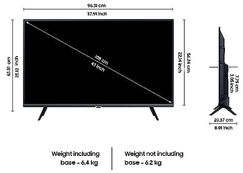 Samsung 108 cm (43 inches) Full HD Smart LED TV UA43T5450AKXXL (Black)