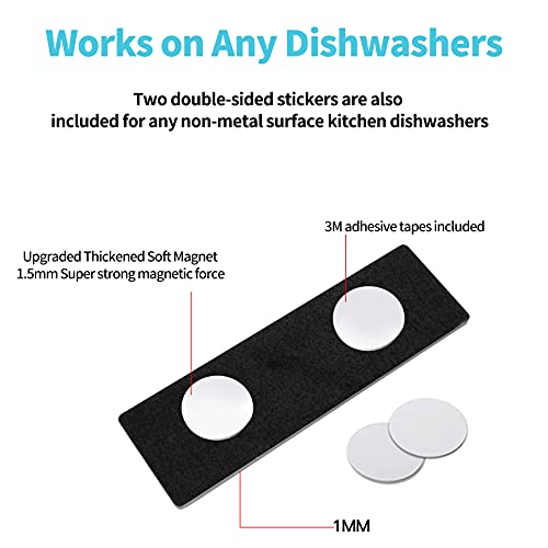 CONMOTO Dishwasher Magnet Clean Dirty Sign,Clean Dirty Magnet for Dishwasher,Kitchen Dishwasher Magnets Sign, No-Scratch Strong Magnets, Dirty Clean Dishwasher Magnet with 2 Double-Sided Stickers