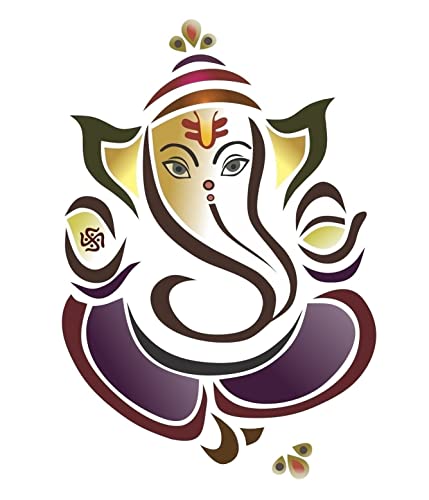 Asmi Collections Wall Stickers Beautiful Floral God Ganesha