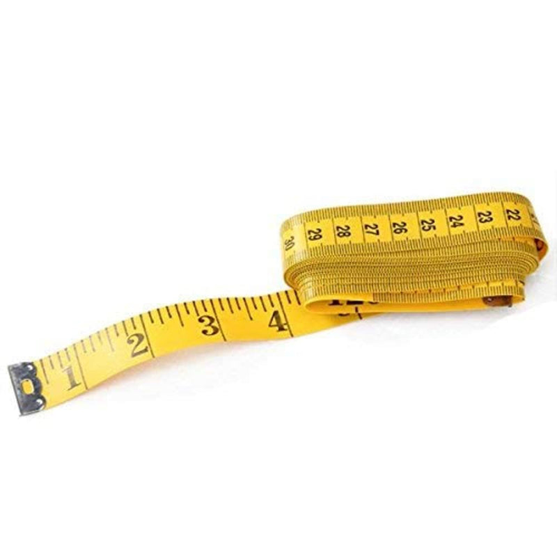 IONIX Measuring Inch Tape for Measurement for the body, Tailor, Sewing, Dress Making, 150 cm (Yellow Pack of 01)