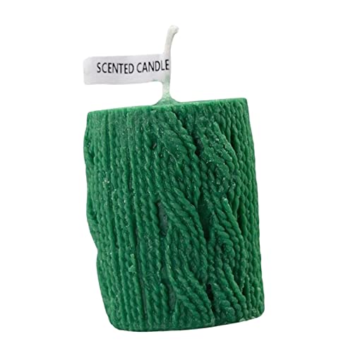 ATORSE® Mini Yarn Candle Flameless Decorative Romantic for Holiday Valentines Dating Green