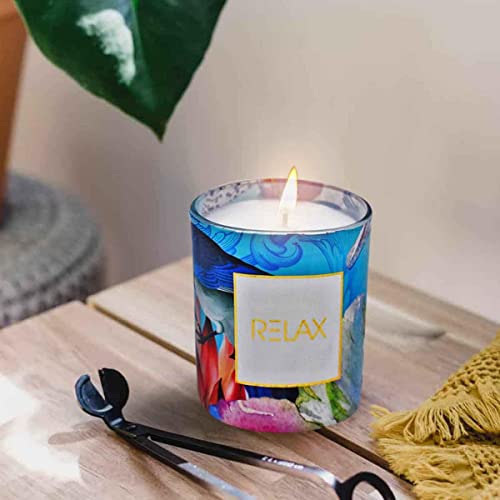 Soy Wax Scented Candle in Glass Jar for Home Fragrance and Home Decoration (40H Burn Time) (AXW2049-A)