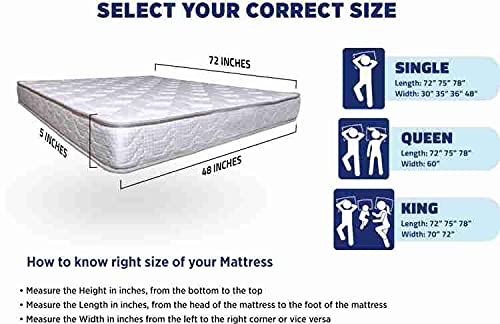 Orthopaedic Dual Comfort Mattress Hard and Soft (5 inch, 72 * 484)