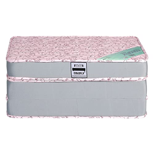 COLOFLY 4 inch Soft & Bounce Single High Density PU Foam Foldable Mattress (72x35x4, Pink)