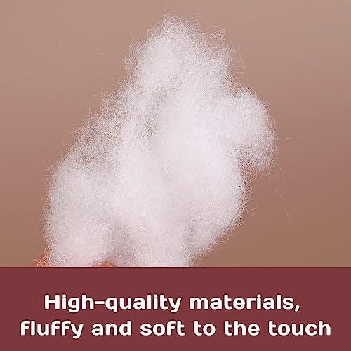 IMSMARTMART Premium Polyester Fiber Fill - Versatile & Washable Stuffing Material for DIY Crafts, Pillows & Toys - White (2000 Grams or 2 KG)