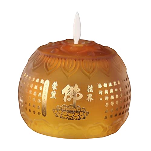 CALANDIS® Led Tea Lights Candle Flickering Mantle Battery Powered Lotus Flower Lamp Yellow | 1 Lotus Lamp