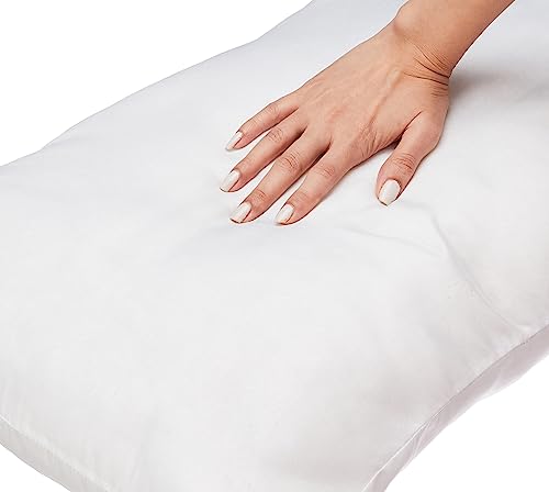 Amazon Brand - Solimo Polyester Microfibre Solid 2-Piece Ultra-Soft Bed Pillow Set, Standard Size, White, 40 X 60 Cm, 120 TC