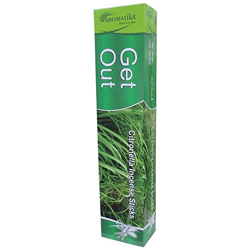 Aromatika Get Out 240 Mosquito Repellent Incense Sticks, Natural and Herbal Citronella Agarbatti Pack | Machar Agarbatti | Anti- Mosquito | Burn Time- 45 mins Approx